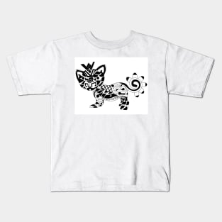 mexican cougar panther ecopop in totonac crown art patterns Kids T-Shirt